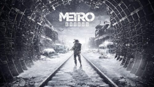 Metro Exodus Soldier Walking on Snowy Railway Tracks 4K Desktop Wallpaper