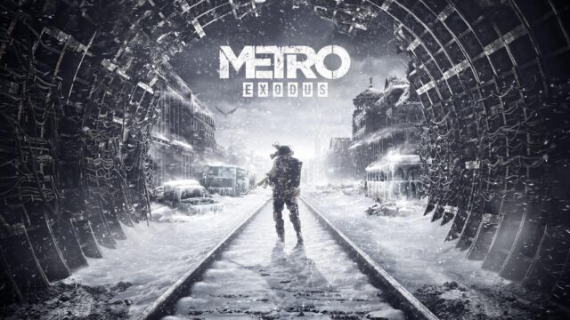 Metro Exodus Soldier Walking on Snowy Railway Tracks 4K Desktop Wallpaper