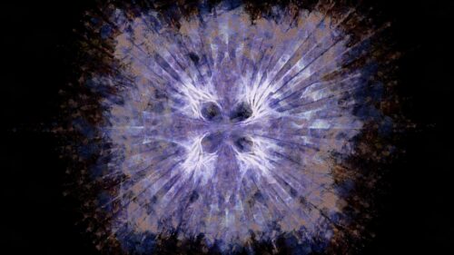 Abstract Electric Energy Fractal Design in Radiant Purple 4K Desktop Wallpaper