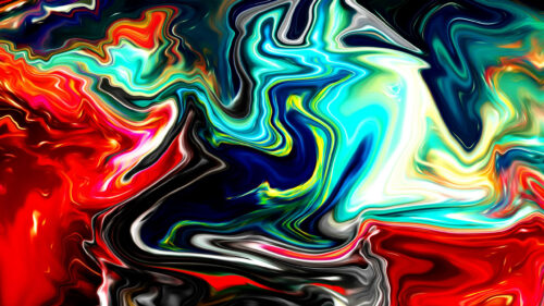 Abstract Liquid Marble Swirls Vibrant Digital Art 4K Desktop Wallpaper