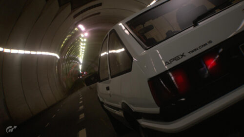 Toyota AE86 Trueno Drifting in Tunnel PC Wallpaper