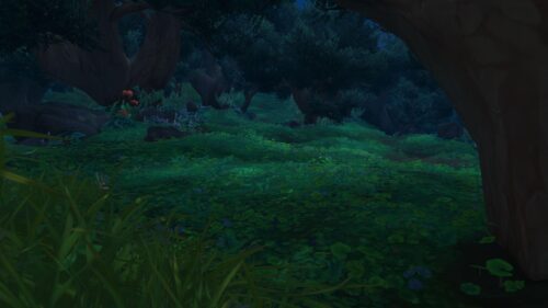 Enchanted Dark Forest Night Scenery 4K Desktop Wallpaper