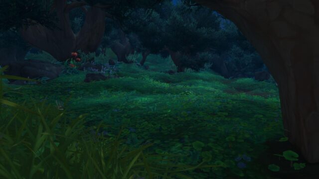 Enchanted Dark Forest Night Scenery 4K Desktop Wallpaper