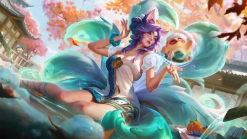 Ahri League of Legends Cafe Cuties High Quality 4K Desktop Wallpaper