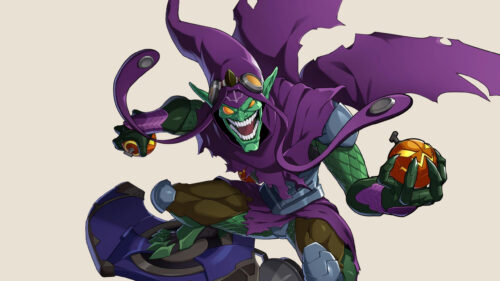Green Goblin Marvel Villain Dynamic Action Illustration 4K Desktop Wallpaper