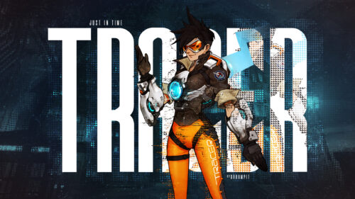 Tracer Overwatch Just In Time Digital Art 4K Desktop Wallpaper