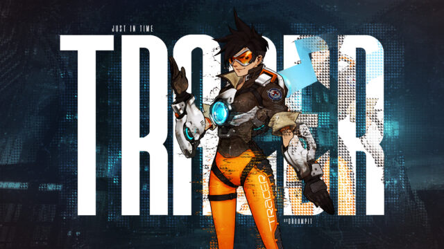 Tracer Overwatch Just In Time Digital Art 4K Desktop Wallpaper