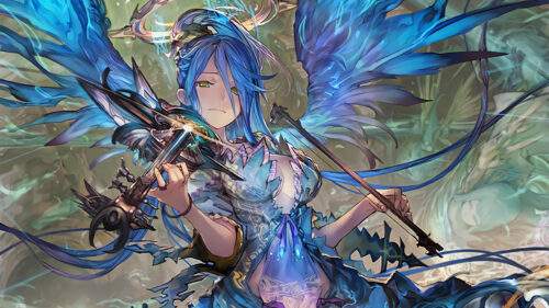 Sad Anime Angel Playing an Ethereal Violin Fantasy Art 4K Desktop Wallpaper