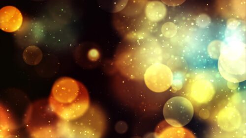 Abstract Golden Bokeh Lights and Glowing Particles 4K Desktop Wallpaper