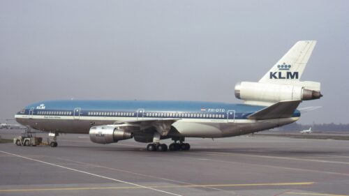 Classic KLM McDonnell Douglas DC-10 Jet Airliner Tarmac View 4K Wallpaper