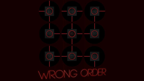 Minimalist Dark Grid with Red Glowing Spheres Abstract 4K Desktop Wallpaper