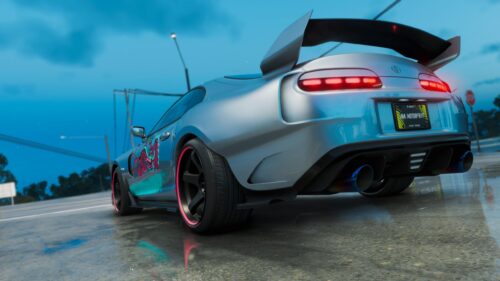 Modified Silver Toyota Supra in The Crew Motorfest PC Wallpaper