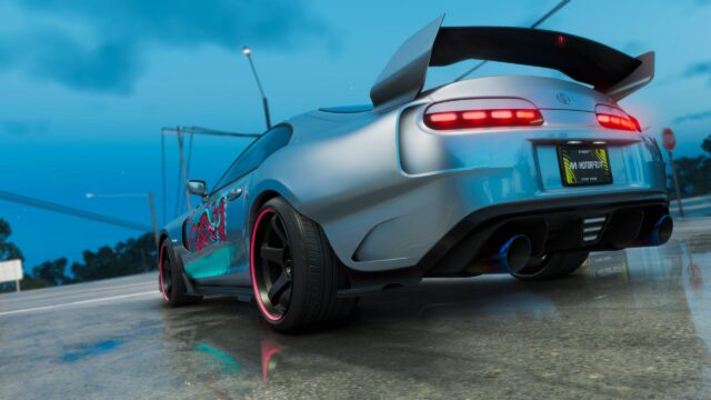 Modified Silver Toyota Supra in The Crew Motorfest PC Wallpaper