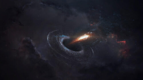 Stunning Black Hole Event Horizon Cosmic Space 4K Desktop Wallpaper