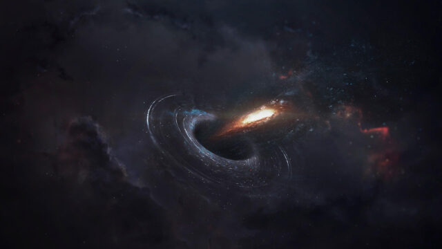 Stunning Black Hole Event Horizon Cosmic Space 4K Desktop Wallpaper