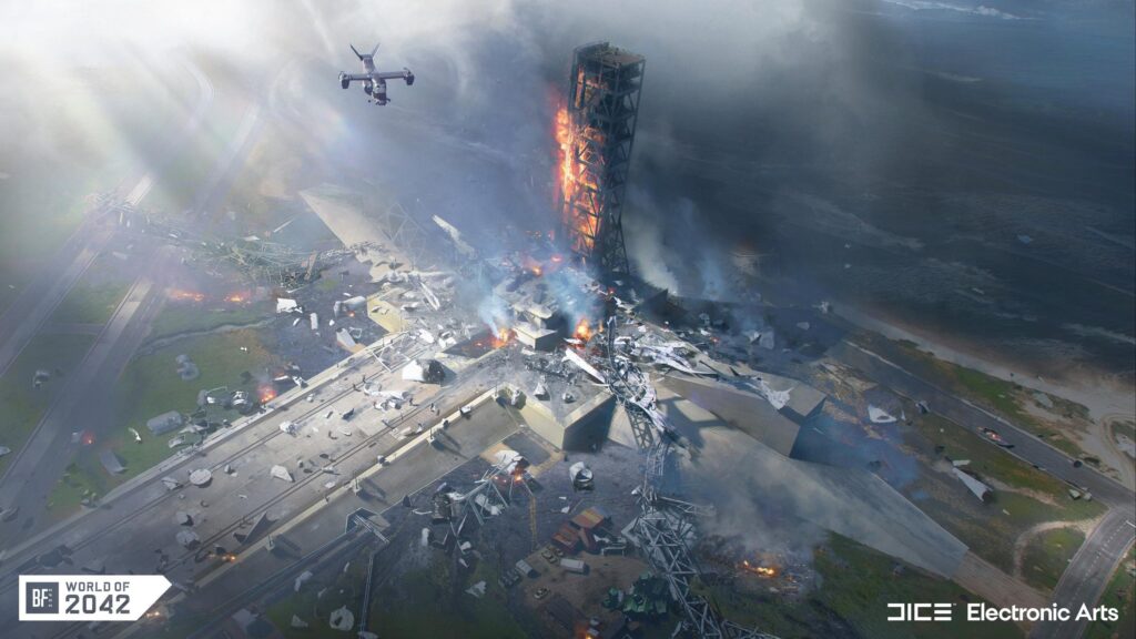 Battlefield 2042 Rocket Launch Site Destruction 4K PC Desktop Wallpaper