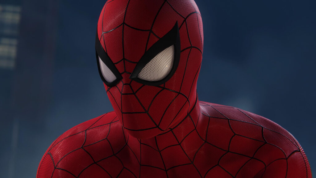 Close-up Cinematic Spider-Man Masked Portrait 4K Desktop Wallpaper