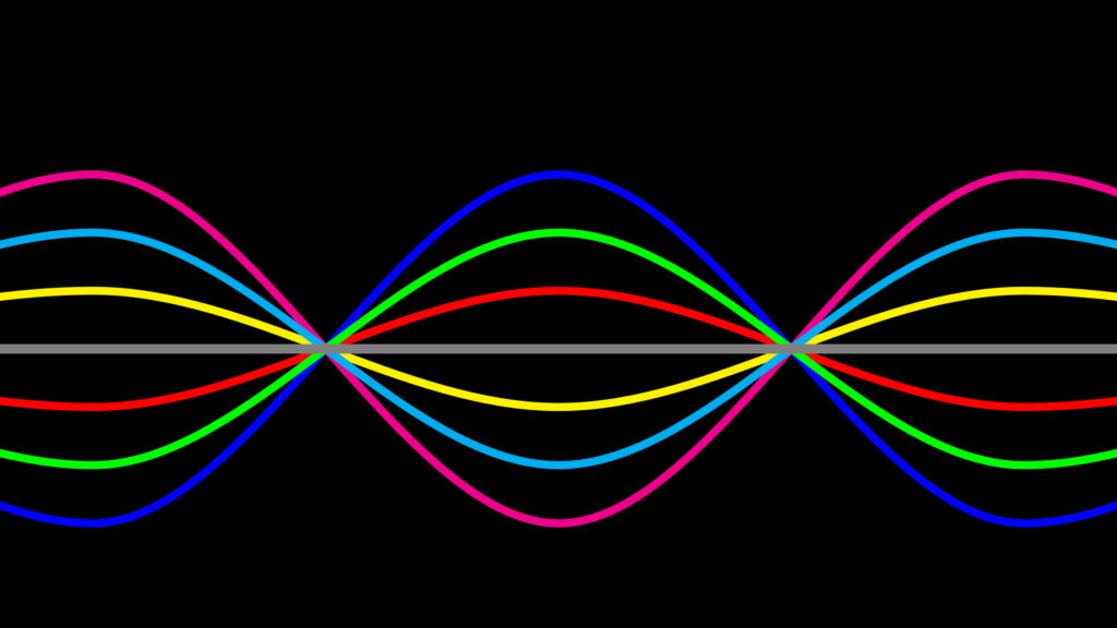 Minimalist Colorful Sine Wave Abstract Art PC Wallpaper