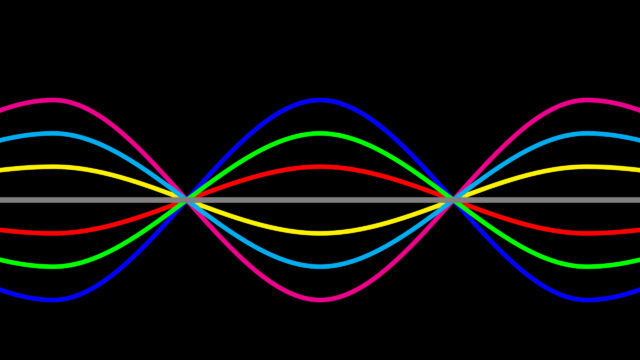 Minimalist Colorful Sine Wave Abstract Art PC Wallpaper