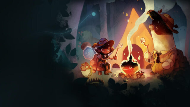Cozy Camping Adventure with Cute Characters Anime Art 4K Desktop Wallpaper