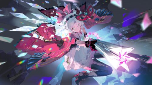 Anime Girl with Crystal Blade Fantasy Art 4K PC Wallpaper