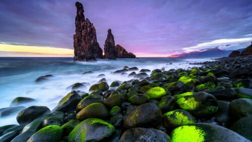 Stunning Ribeira da Janela Sea Stacks at Sunrise Desktop Wallpaper