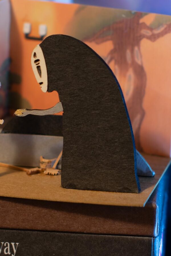 Spirited Away Chihiro and No Face Paper Diorama Art Desktop Wallpaper