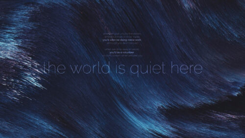 Minimalist Dark Abstract Flowing Lines Aesthetic Quote Desktop Wallpaper