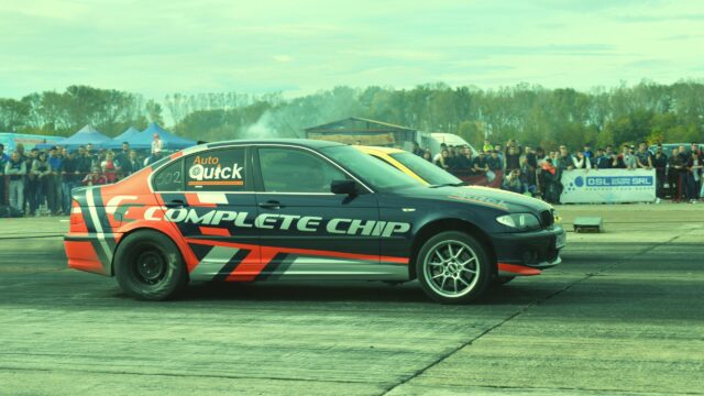 Modified BMW 3 Series Drift Racing Car on Track 4K Wallpaper