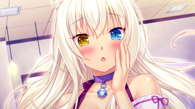 Nekopara Vanilla Blonde Cat Girl with Heterochromia 4K Desktop Wallpaper