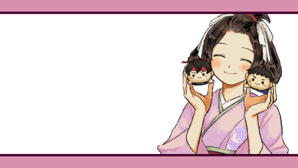 Anime Girl Holding Cute Chibi Plushies Soft Watercolor Art Desktop Wallpaper