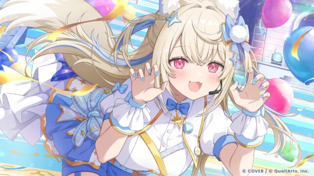 Cute Anime Girl Idol in Stage Costume Desktop Wallpaper 4K