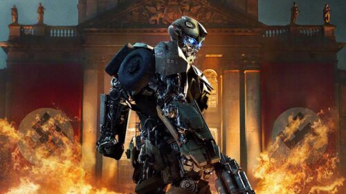 Bumblebee Transformers WWII Action Cinematic Scene 4K Desktop Wallpaper