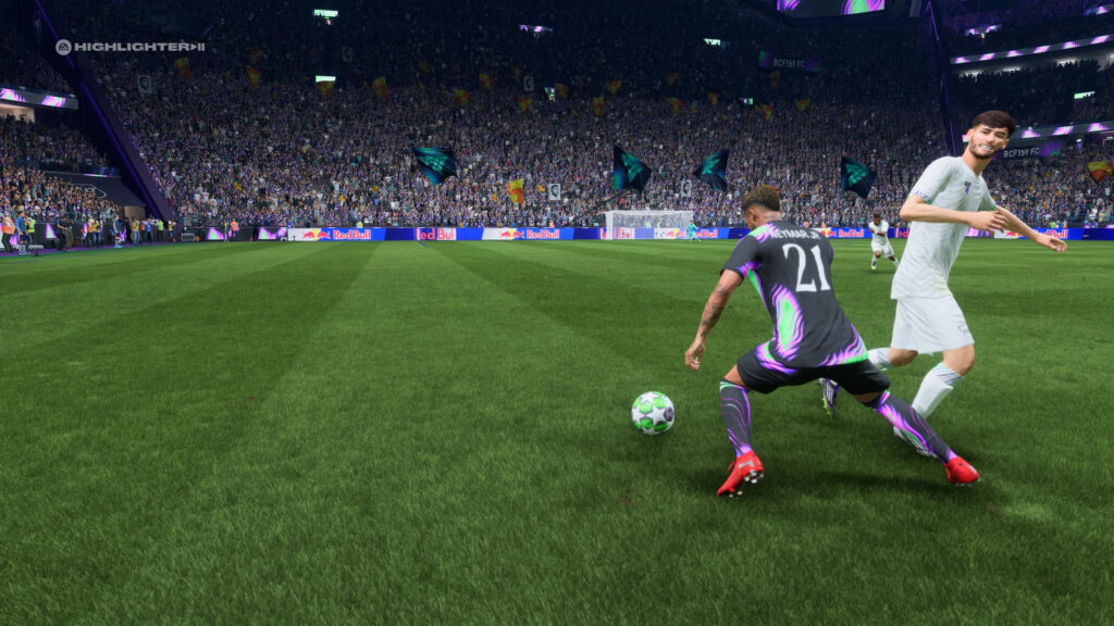 Neymar Jr Dribbling in EA Sports FC Soccer Stadium 4K Wallpaper