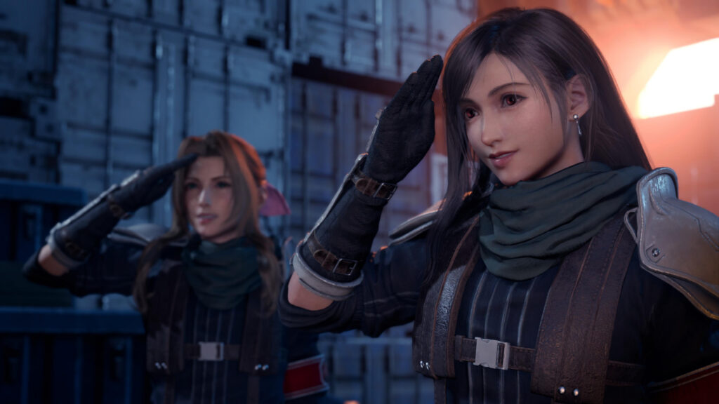 Tifa Lockhart and Aerith Gainsborough Final Fantasy VII Rebirth Salute PC Wallpaper