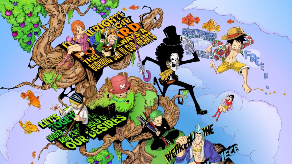 One Piece Straw Hat Pirates Adventure Art 4K Desktop Wallpaper