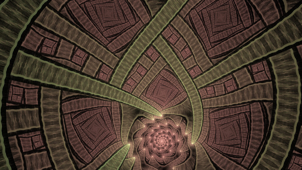 Intricate Geometric Spiral Fractal Pattern 4K Desktop Wallpaper