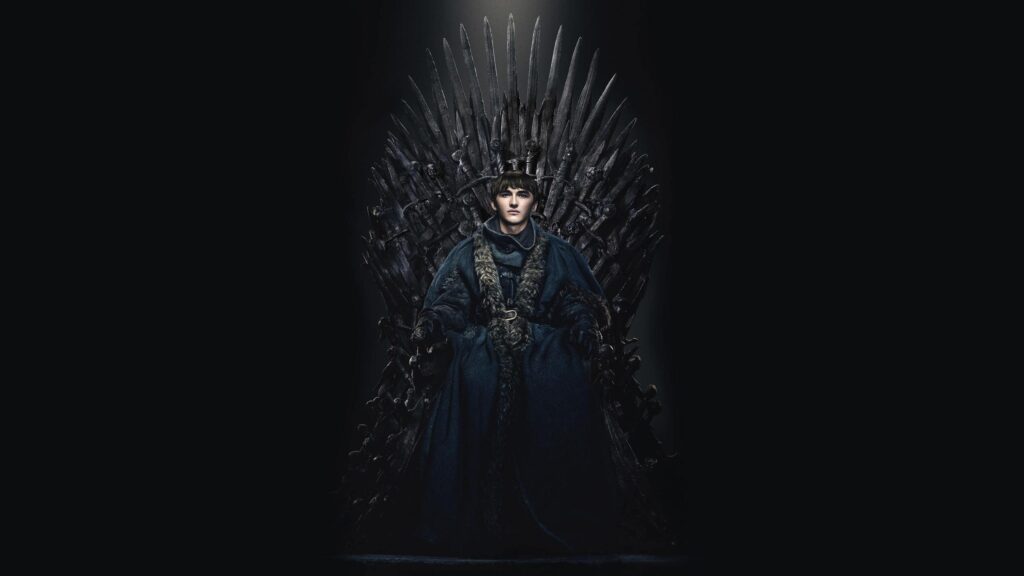 Bran Stark Sitting on the Iron Throne Game of Thrones 4K Desktop Wallpaper