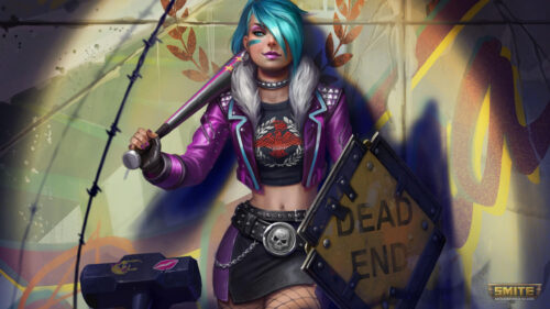 Bellona Punk Rock Smite Character 4K Desktop Wallpaper