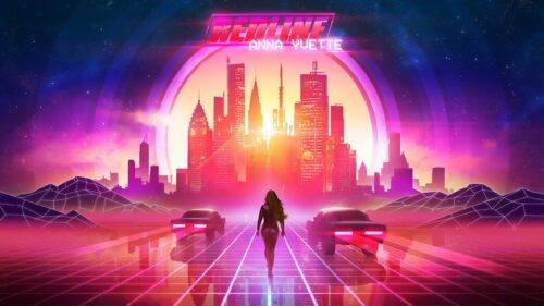 Neon Cyberpunk Cityscape with Woman and Sports Cars 4K Desktop Wallpaper