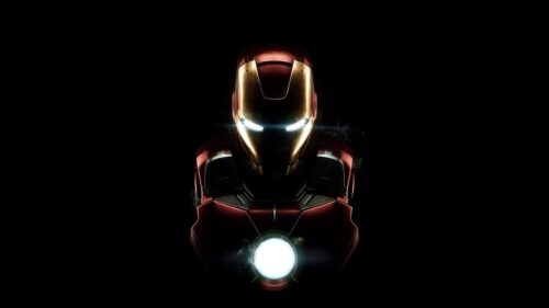 Iron Man Mark 85 Helmet Cinematic Portrait 4K Desktop Wallpaper
