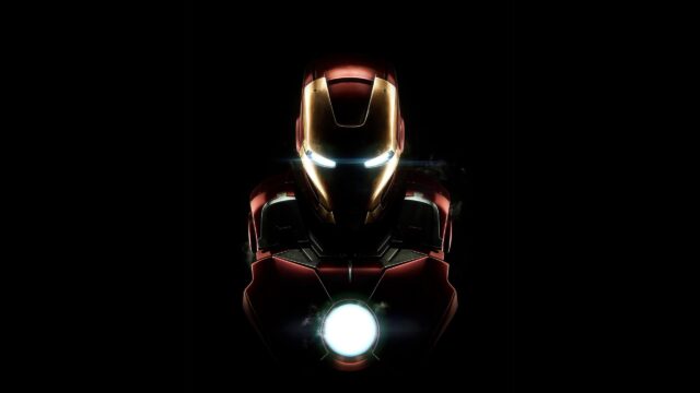 Iron Man Mark 85 Helmet Cinematic Portrait 4K Desktop Wallpaper