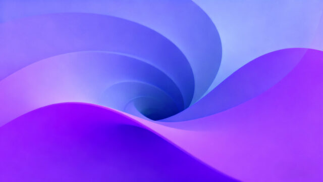 Abstract Purple and Blue Swirling Vortex 4K Desktop Wallpaper