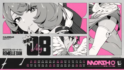 Zenless Zone Zero Remielle Dan August 2026 Calendar PC Wallpaper