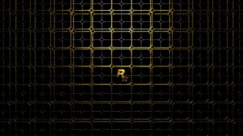 Premium Gold Rockstar Games Grid Pattern 4K PC Wallpaper