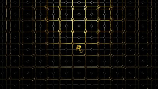 Premium Gold Rockstar Games Grid Pattern 4K PC Wallpaper