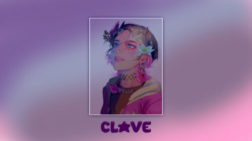 Aesthetic Anime Girl with Floral Accents and Pastel Purple Background 4K Wallpaper