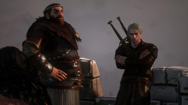 Geralt of Rivia and King Bran Skellige Scene The Witcher 3 Desktop Wallpaper