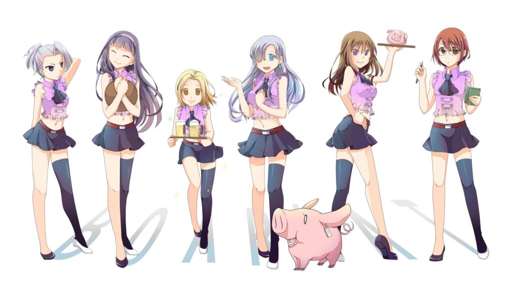 The Seven Deadly Sins Anime Girls Group Art 4K Desktop Wallpaper