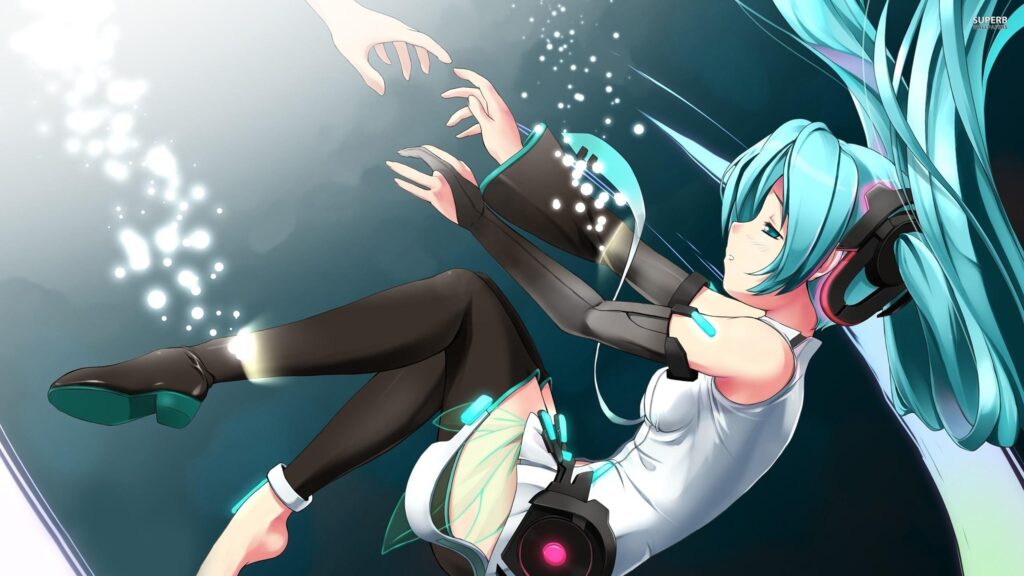 Hatsune Miku Underwater Aesthetic Anime Girl Digital Art 4K Wallpaper